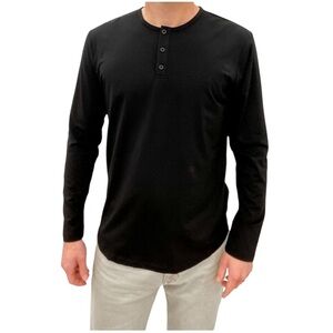 NWT Cuts Clothing Men’s AO Long Sleeve Henley Curve Hem‎ Classic Slim Fit